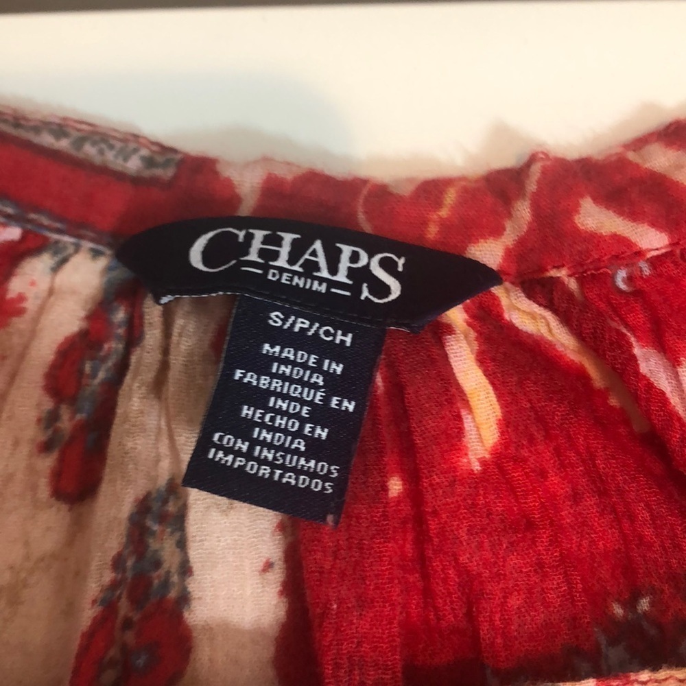 Chaps Multicolored Boho Blouse Small - Picture 5 of 11